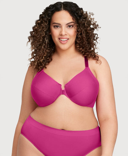 Front-Closure Smoothing WonderWire Bra Berry